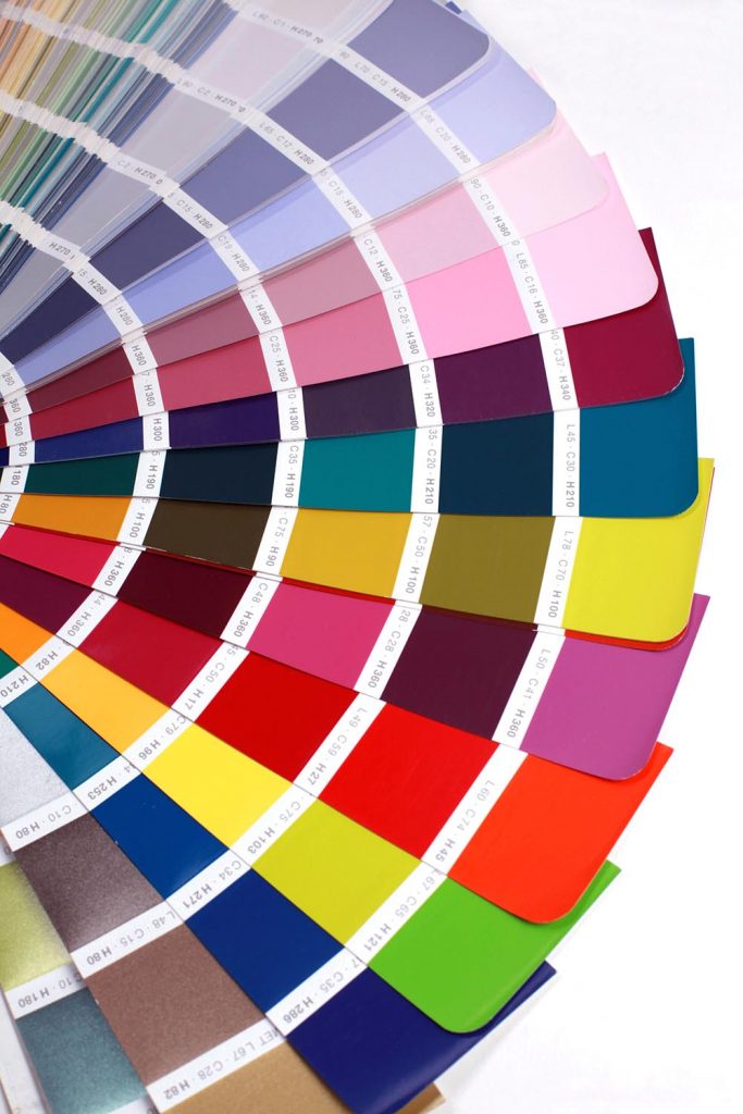 Detail of RAL color chart ral-pallette