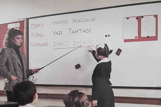 Türkiye'nin ilk beyaz emaye yazı tahtası